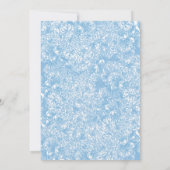 Fijne Blauwe Bloem Bruiloft Boog Kaart (Achterkant)