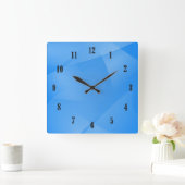 Fijne Blauwe Folders met zwarte cijfers Vierkante Klok (Huis)