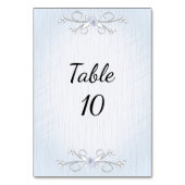 Fijne Blauwe Tafel Nummer Kaart (Achterkant)