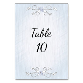 Fijne Blauwe Tafel Nummer Kaart