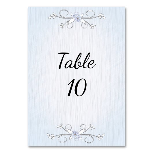 Fijne Blauwe Tafel Nummer Kaart (Voorkant)