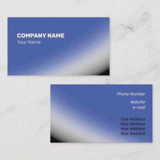 Fijne Blauwe Witte Schaduwen en Rays Visitekaartje (Voorkant / Achterkant)