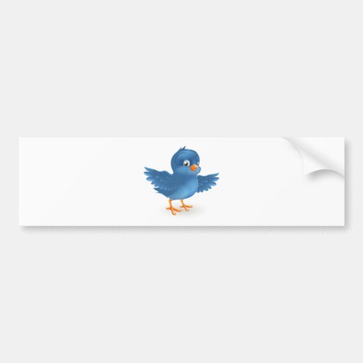 Fijne blauwvogel bumpersticker (Voorkant)