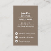 Fijne bloei Floral Verticale Social Media Iconen Visitekaartje (Achterkant)