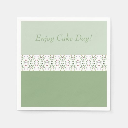 Fijne bloemaccenten op papier servet (Voorkant)