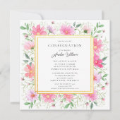 Fijne bloemblaadjes bevestiging kaart (Voorkant)