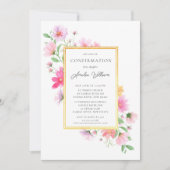 Fijne bloemblaadjes bevestiging kaart (Voorkant)