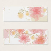 Fijne bloemen bookmarker mini visitekaartjes (Voorkant /achterkant)
