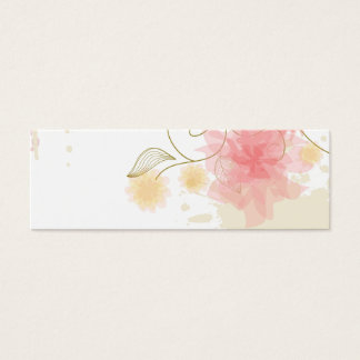 Fijne bloemen bookmarker mini visitekaartjes