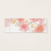 Fijne bloemen bookmarker mini visitekaartjes (Achterkant)