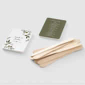 Fijne bloemen en bladeren handwaaier (Niet-gemonteerd)