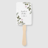 Fijne bloemen en bladeren handwaaier (Voorkant)