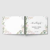 Fijne bloemen en eucalyptusbladeren gastenboek (Volledig)