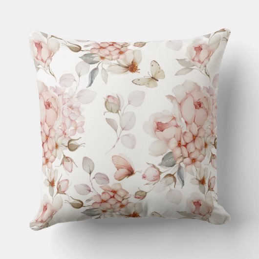 Fijne bloemen en vlinders kussen (Achterkant)