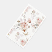 Fijne bloemen en vlinders servet (Hoek)