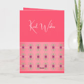 Fijne bloemen geaccentueerd kaart (Achterkant)