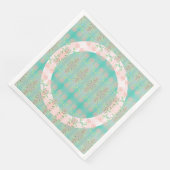 Fijne bloemen geaccentueerd servet (Hoek)