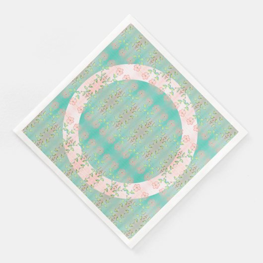 Fijne bloemen geaccentueerd servet (Hoek)