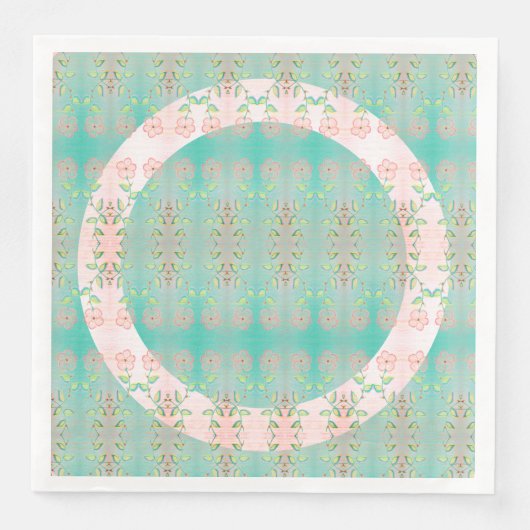 Fijne bloemen geaccentueerd servet (Voorkant)