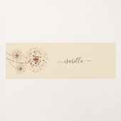 Fijne bloemen lichte perzik crème gepersonaliseerd yogamat (Achterkant (horizontaal))