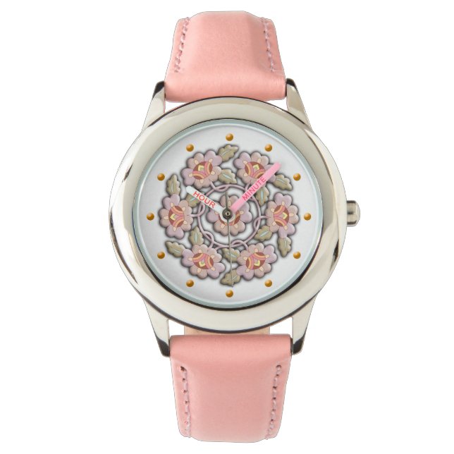 Fijne bloemen met adem horloge (Voorkant)