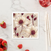 Fijne bloemen met Bourgondische bloemen Servet (Insitu)