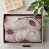 Fijne bloemen met Bourgondische bloemen Tissuepapier (Geschenk)