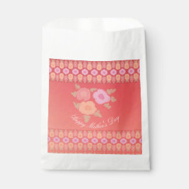 Fijne bloemen met roze bedankzakje