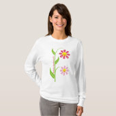 Fijne bloemen Moederdag aangepast t-shirt (Voorkant volledig)
