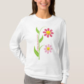 Fijne bloemen Moederdag aangepast t-shirt (Voorkant)