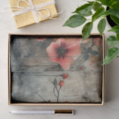 Fijne bloemen op een benarde achtergrond tissuepapier (Geschenk)