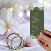 Fijne Bloemen op Olive Green Wedding Menu