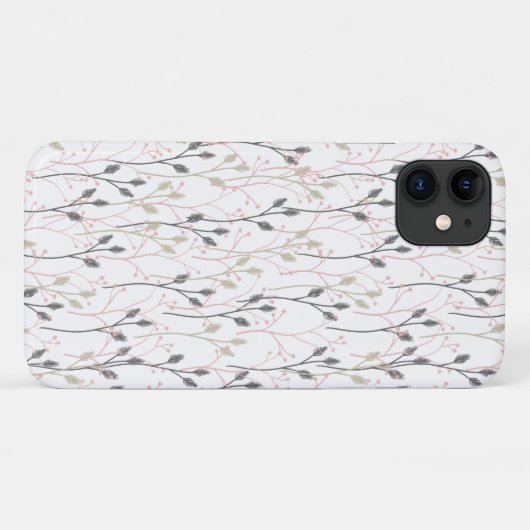 Fijne Bloemen Patroon in Zachte Pastelhoes iPhone Case-Mate iPhone Case (Achterkant (horizontaal))