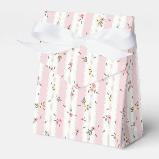 Fijne Bloemen Patroon Voorkeur Boxen Bedankdoosjes (Voorkant Zijde)