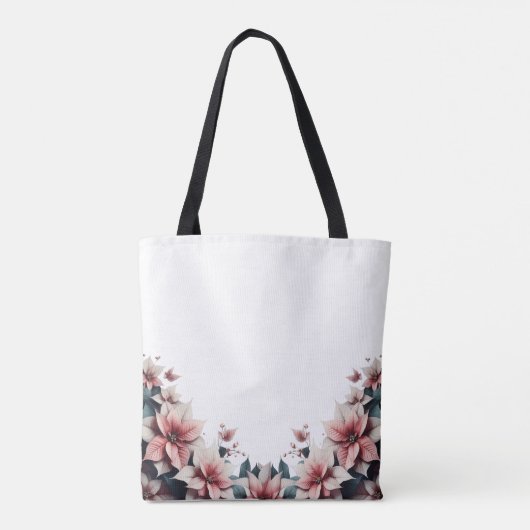 Fijne bloemen tote bag (Achterkant)