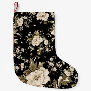 Fijne bloemen: waterverf naadloos patroon. kleine kerstsok