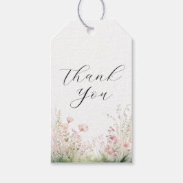 Fijne bloemenbruiloft bedankt cadeaulabel