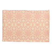 Fijne bloemencaleidoscoop roze gele vorm kussensloop (Achterkant)