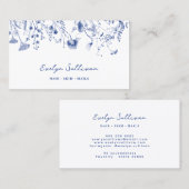 Fijne bloemenchinoiserie visitekaartje (Voorkant / Achterkant)