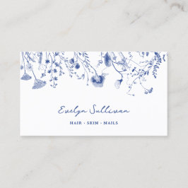 Fijne bloemenchinoiserie visitekaartje