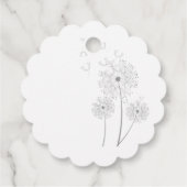 Fijne bloemenillustratie bedankjes labels (Achterkant)