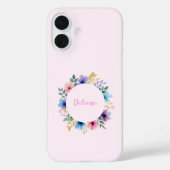 Fijne bloemenkrans Case-Mate iPhone case (Achterkant)