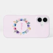 Fijne bloemenkrans iPhone 16 hoesje (Achterkant horizontaal)