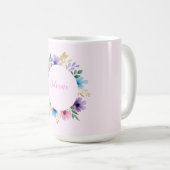 Fijne bloemenkrans koffiemok (Voorkant rechts)