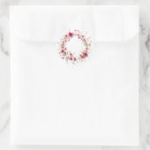Fijne bloemenkrans roze Stickers (Tas)