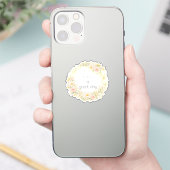 Fijne bloemenkrans sticker (Telefoon)