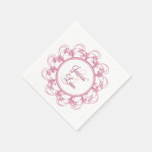 Fijne bloemenservet servet (Hoek)