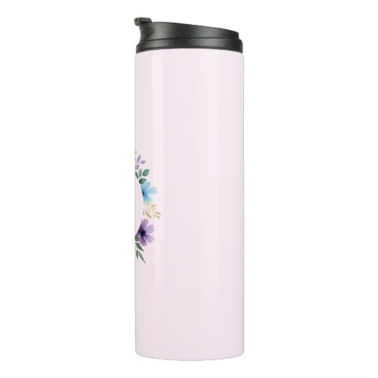 Fijne bloemenslingers thermosbeker (Geroteerd rechts)