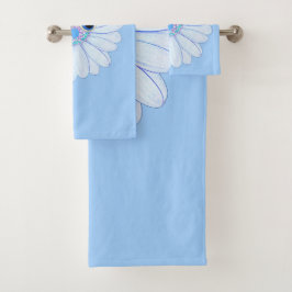 Fijne bloemetjes bad handdoek