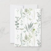 Fijne bloemige custom invite kaart (Voorkant)